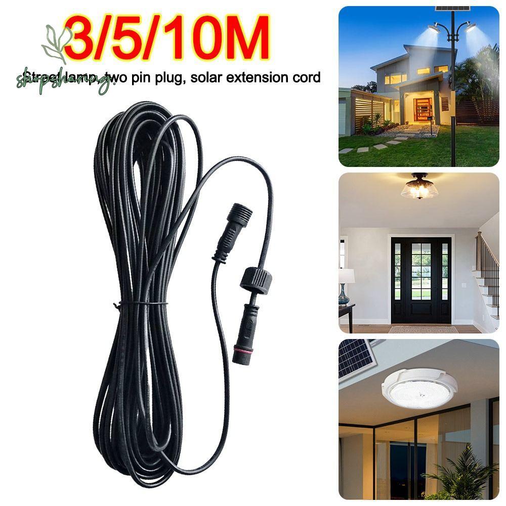 SHOPSHARING Cable Extension, 2 Pin Plug Waterproof Power Connection Wire, /5M/10M Street Light Exten