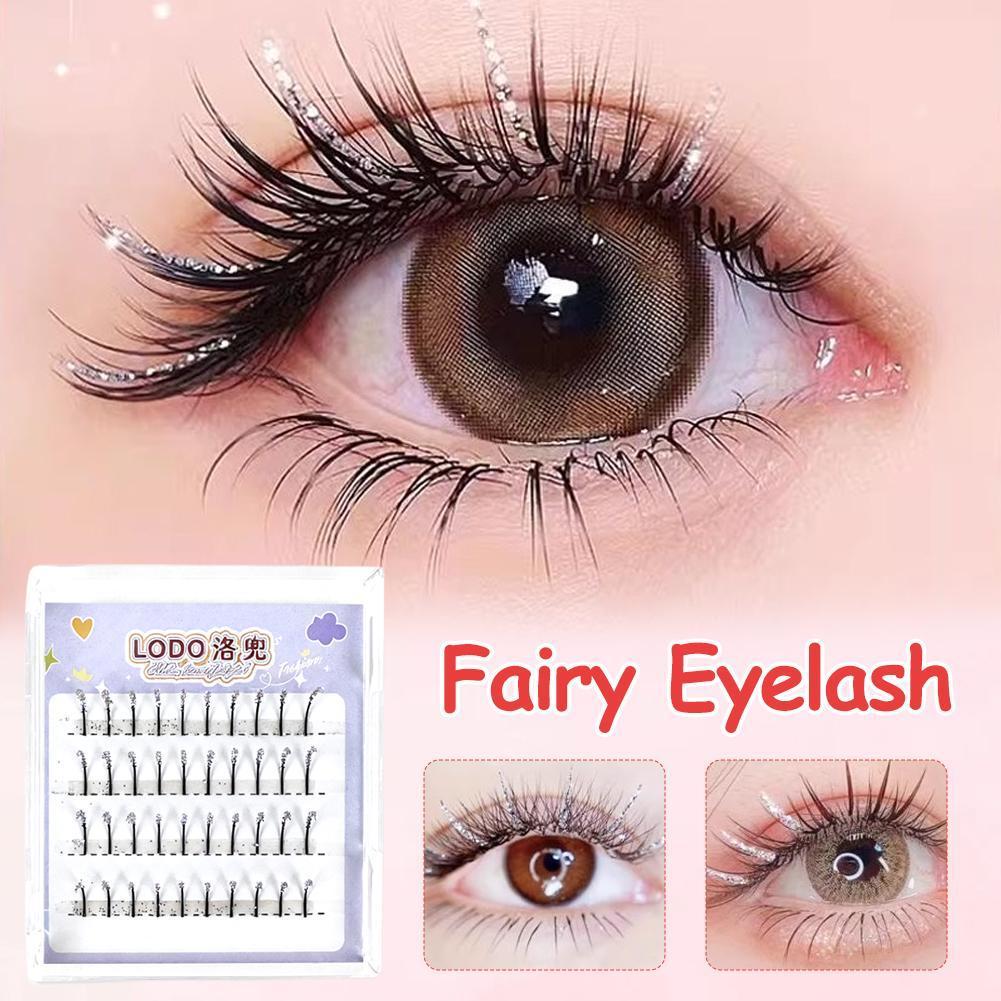 Fairy Lash ขนตาปลอม Snow Sprite Eye Makeup ที่เกิดด้วย Dreamy Sparkle Pure Desire E1J5