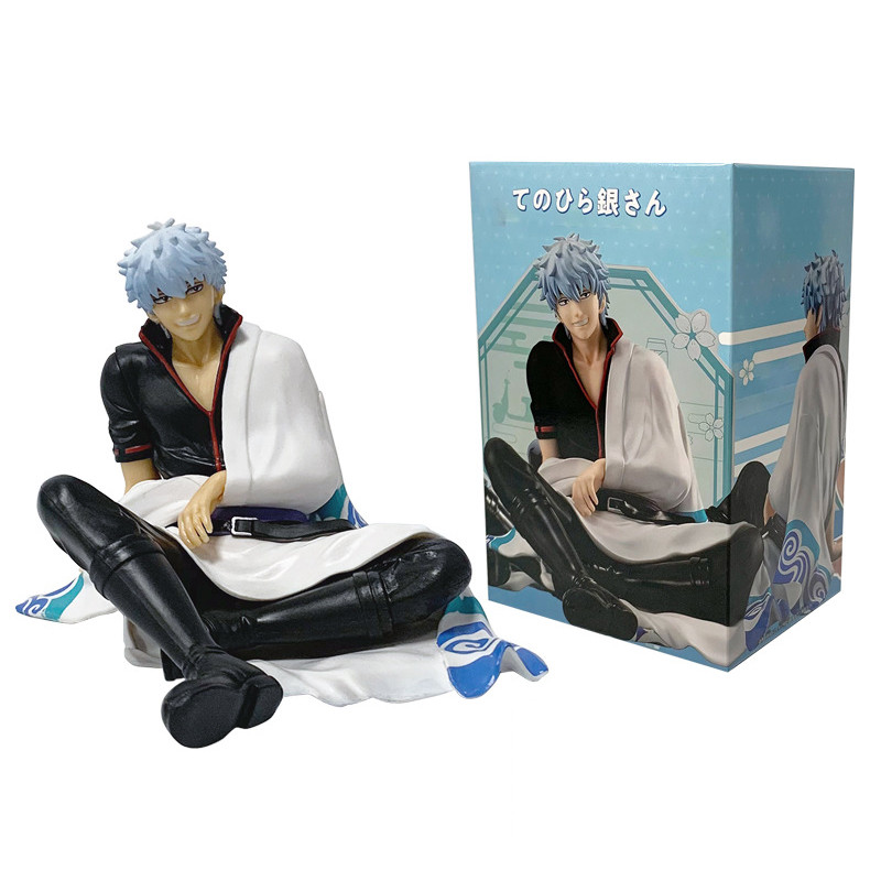 8.5ซม.Gintamaอะนิเมะตัวละครรูปท่านั่งSakata Gintokiรุ่นQ PVC Action Figuresคอลเลกชันตกแต่งตุ๊กตาของเล่น