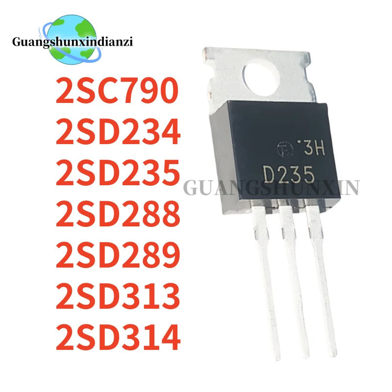 5PCS 2SC790 2SD234 2SD235 2SD288-Y 2SD313-Y C790 D234 D235 D288-Y D313-Y TO-220 Field Effect ทรานซิส