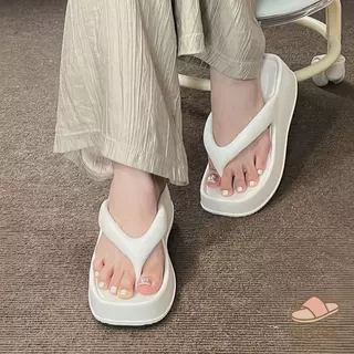 H-Retail Store รองเท้าแตะเพื่อสุขภาพ นิ่มมาก ใช้วัสดุEVAพื้นนุ่ม น้ำหนักเบา รองเท้าแตะแบบหูหนีบ ส้นหนา2นิ้ว BB020