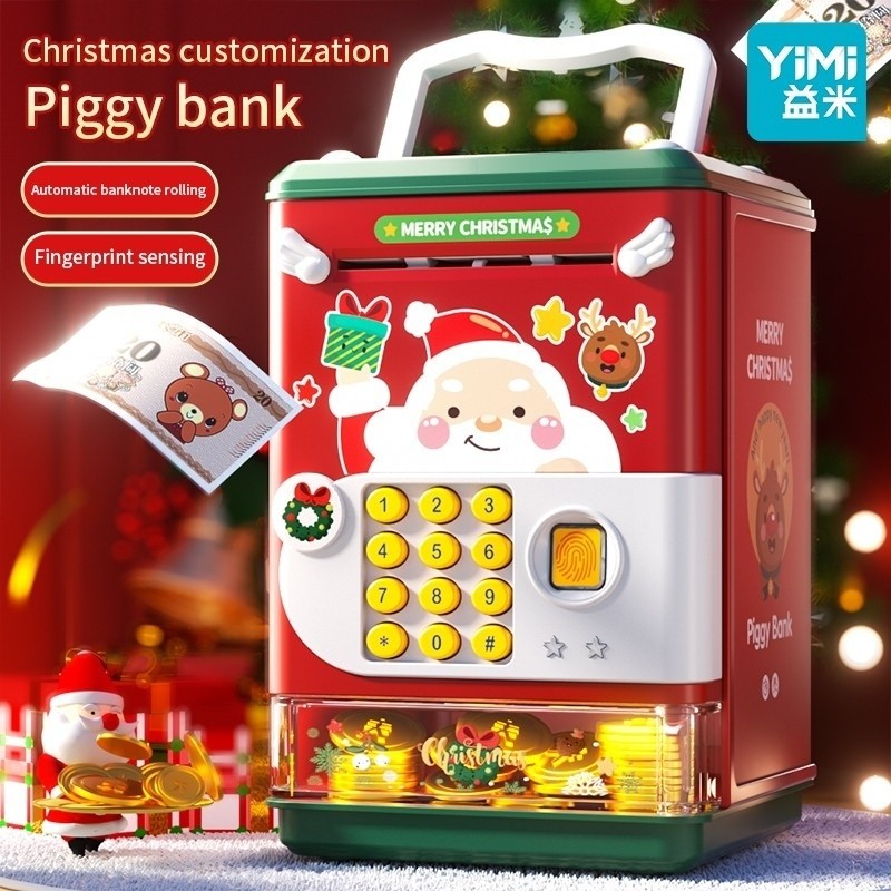 YIMI Christmas Piggy Bank for Kids ATM Coin Bank Password Saving Box Atm Coin Piggy Bank Toy ATM Mac