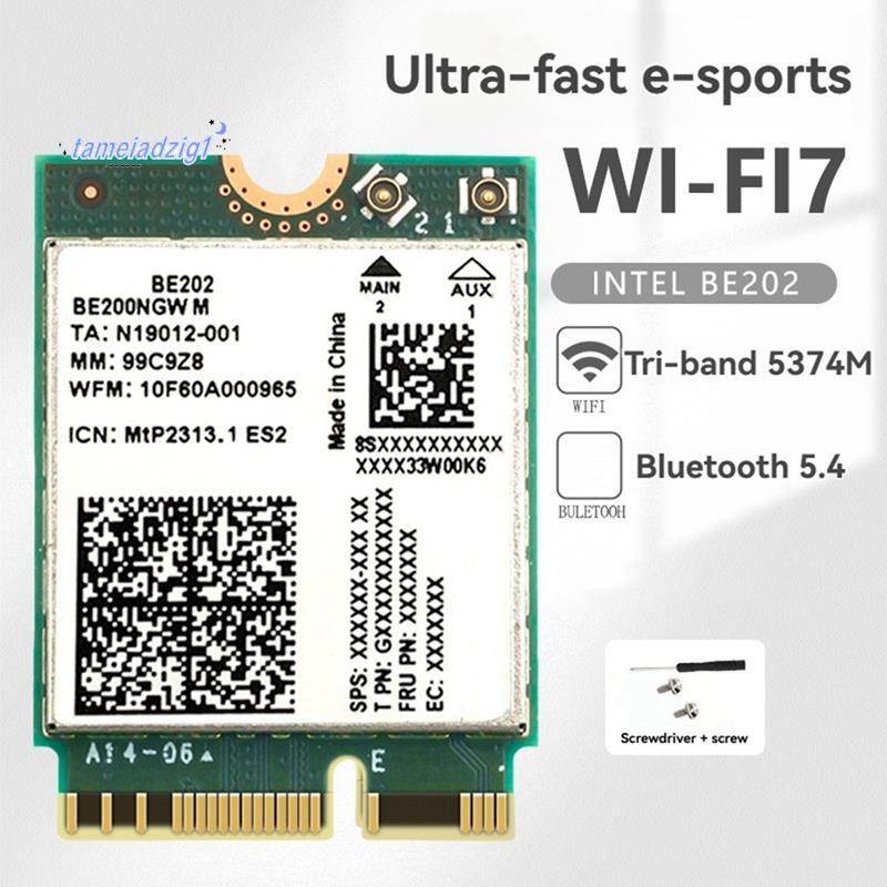 BE202 WiFi7 5374M อะแดปเตอร์ไร้สาย 2.4/5/6G Tri-Band 5.4 การ์ดเครือข่าย Gigabit