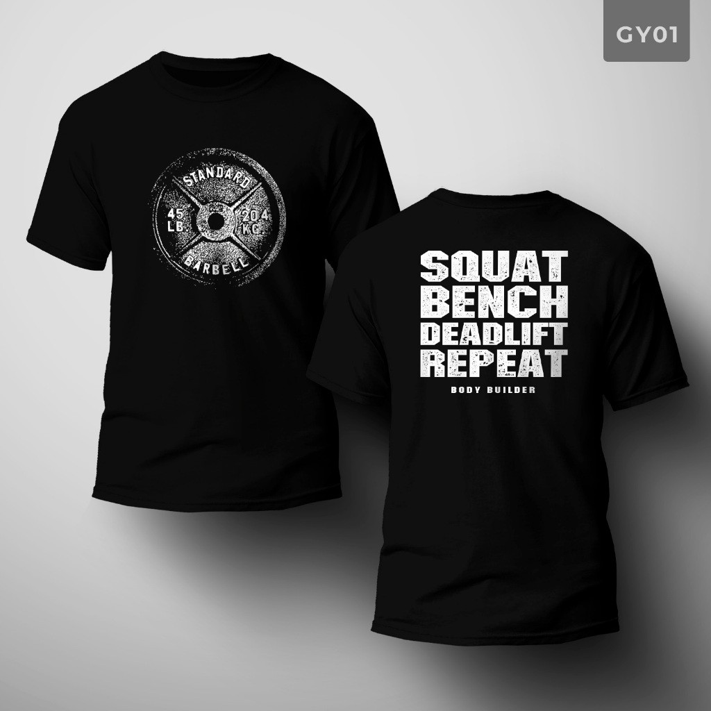 Gym Fitness Sport (GY) เสื้อยืด MCP Apparel แขนสั้น สีดํา ไซส์ S-2XL