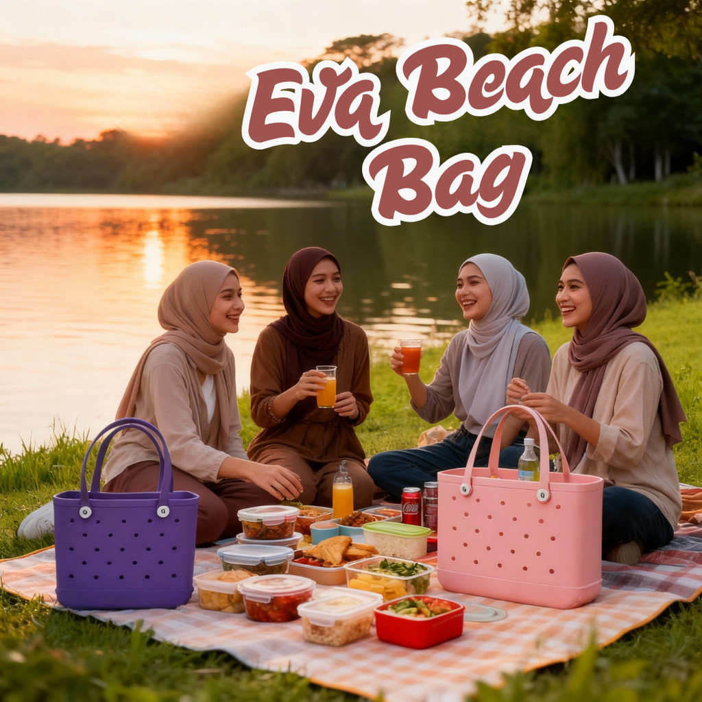 (กระเป๋าชายหาดความจุขนาดใหญ่ Travel Everyday) Beg Bakul Serbaguna Tote กระเป๋าสะพายอเนกประสงค์พกพา O