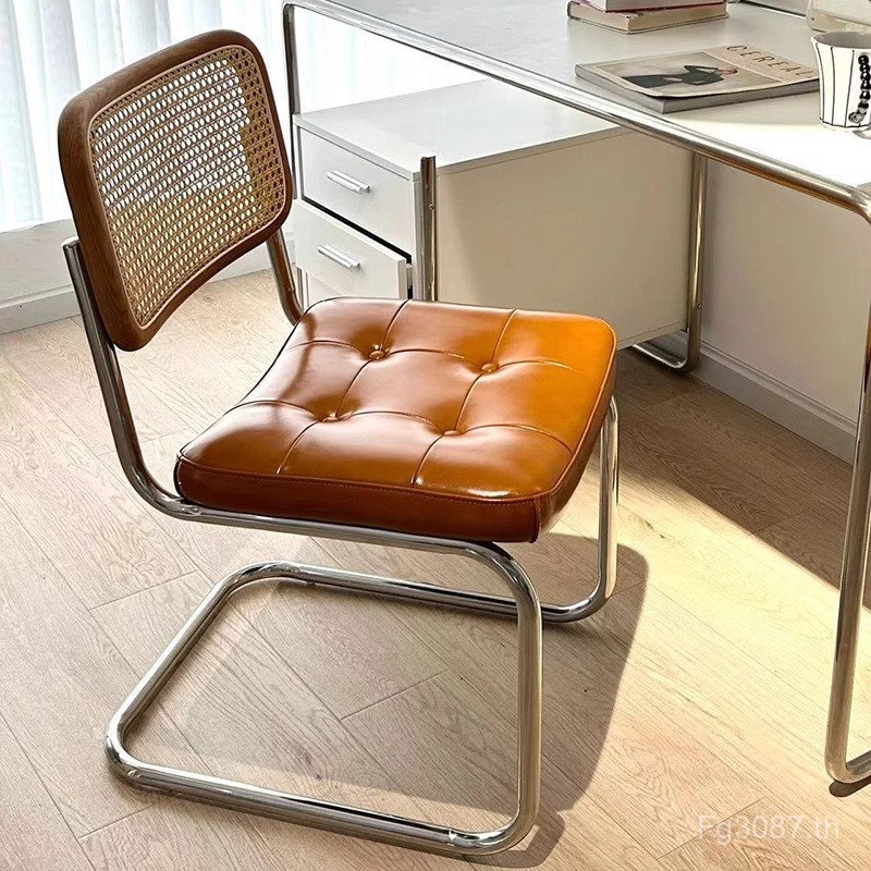 Influencer เก้าอี้พักผ่อนในครัวเรือนยุคกลาง ins Retro สไตล์ Designer เก้าอี้รับประทานอาหารเก้าอี้ Ca