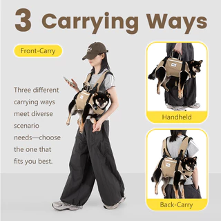HamshMoc Dog Comfort Backpack การออกแบบตามหลักสรีรศาสตร์สายรัดระบายอากาศหัวเข็มขัดโลหะผสมสังกะสีใช้กลางแจ้ง