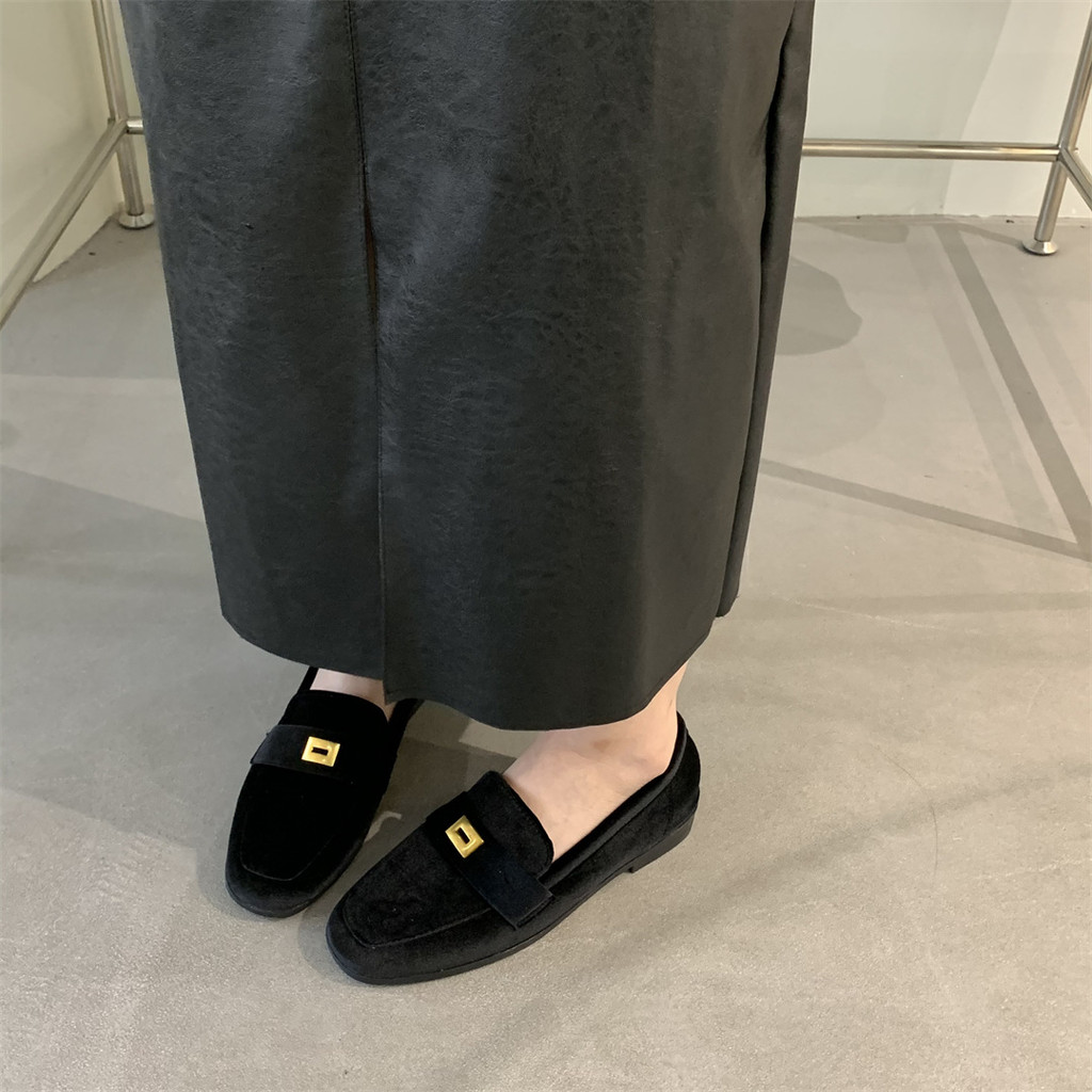 รองเท้าแมรี่เจนผู้หญิงเกาหลี รองเท้าลำลองสไตล์ย้อนยุคฝรั่งเศส สวมใส่สบาย ราคา ถูกที่สุด ดีลบีเคเค แกลเลอรีภาพที่ 5