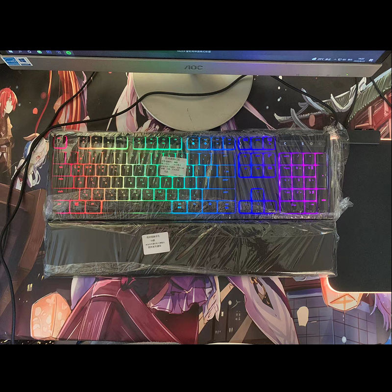 Razer Razer Second-Hand Rainforest Tarantula V2 Magic Color Edition คีย์บอร์ดฟิล์มเกมกลสําหรับเล่นเก