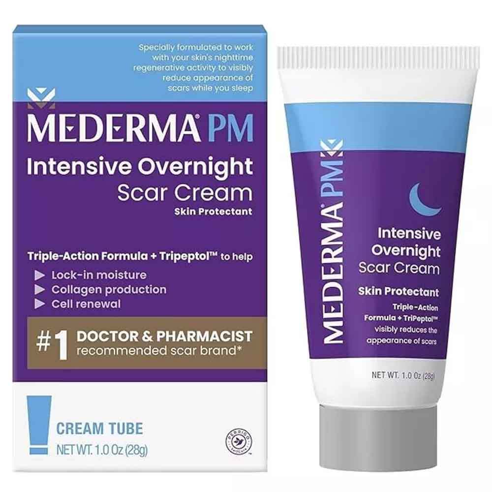 Mederma PM Intensive Overnight Scar Cream ใช้งานได้กับ Skins Nighttime Intensive Overnight Scar Crea