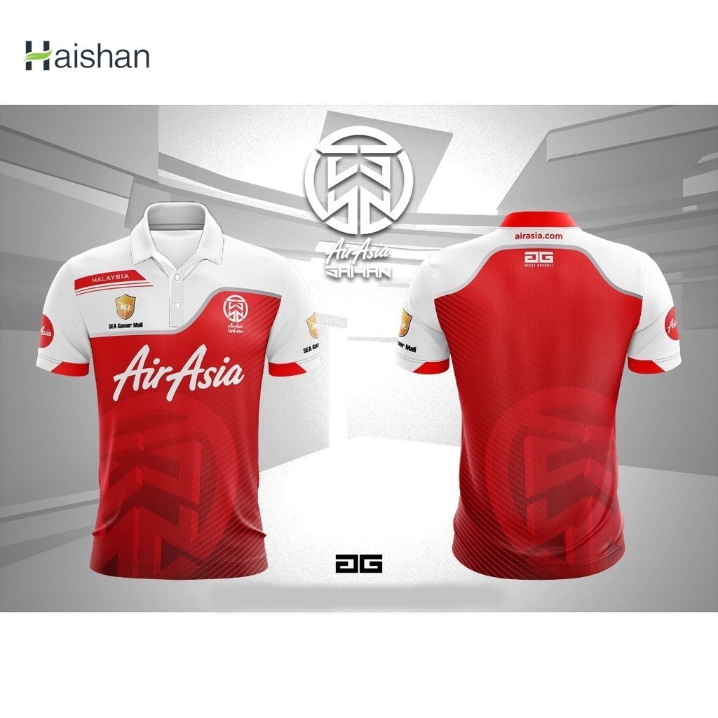 เสื้อทีม AirAsia Saiyan แบบทุกเพศ พร้อมไซต์XS-3XL และการพิมพ์ลายสวยงาม