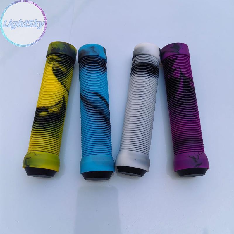 LightSky 1 คู่ TPR ยาง Ergonomic สบายจักรยานเสือภูเขา Handlebar Grips Anti-Skid Shock-Absorbing Handlebar ฝาครอบ TH