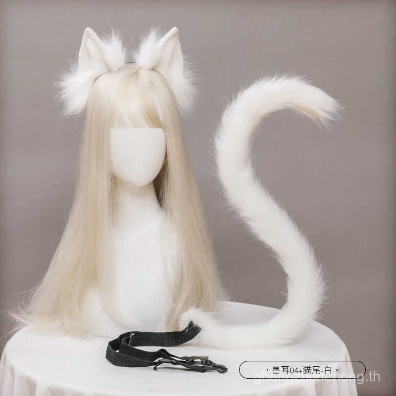 One Piece Mi Ear Cat Tail - อุปกรณ์เสริมสำหรับคอสเพลย์ Hand-Made แบบหูและหางสัตว์ 9STP