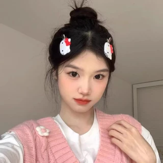 30 ชิ้น ชุดกิ๊บหนีบผมสีชมพูลายลูกแมวน่ารัก สไตล์ สุ่ม