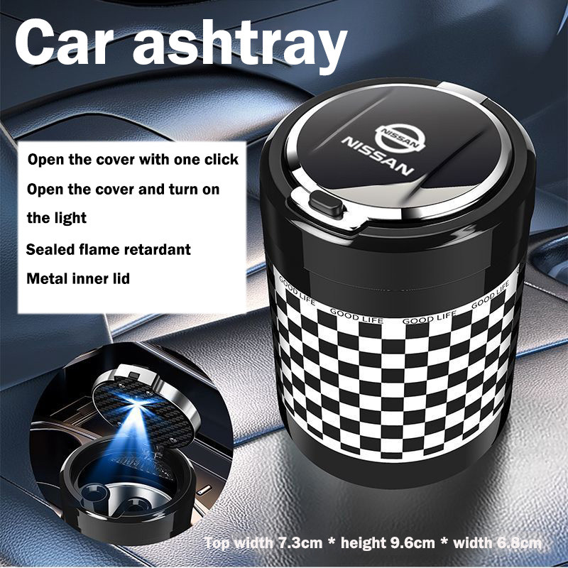 ที่เขี่ยบุหรี่รถ high-end sense universal คลิกเดียวเปิดฝาครอบ artifact อุปกรณ์ตกแต่งสําหรับ Nissan T