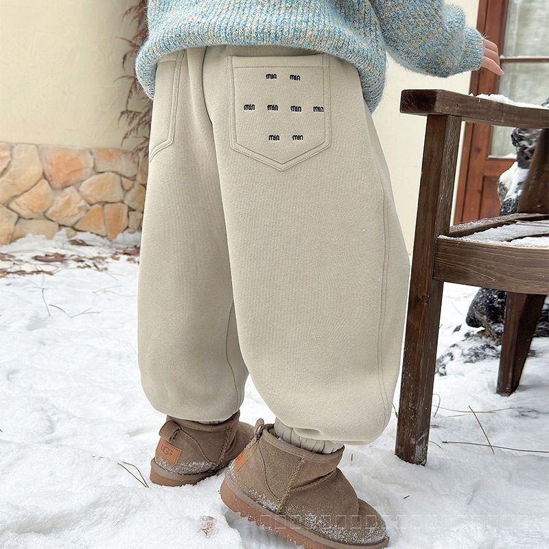 กางเกงวิลเวทหนานุ่ม Integral Velvet Sweatpants สำหรับเด็กผู้ชายในฤดูหนาว