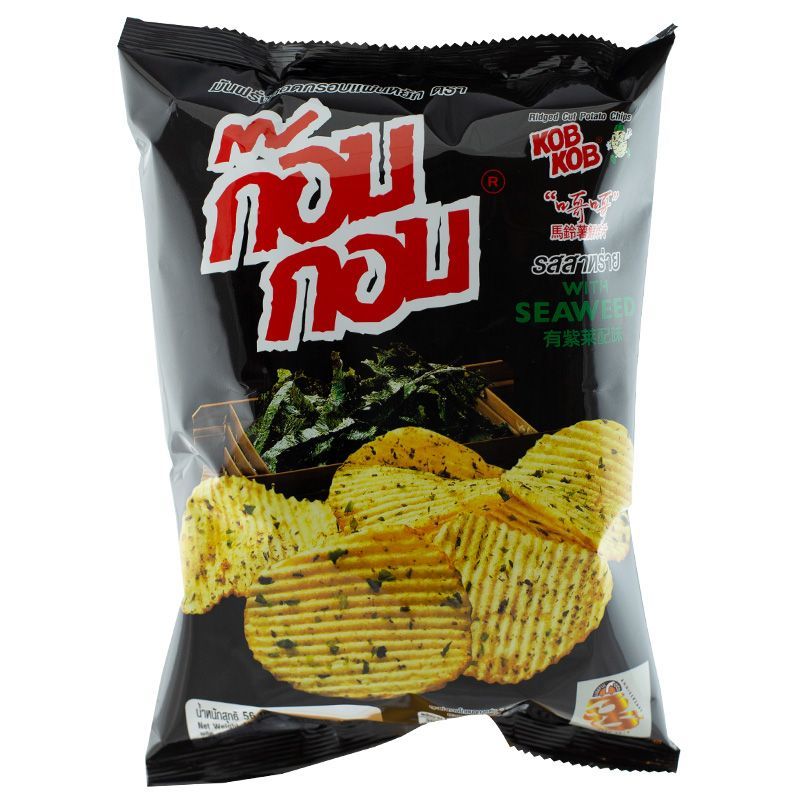 ก๊อบกอบมันฝรั่งรสสาหร่าย 46กรัม Kobkob Seaweed 46g. [หมายเลขบาร์โค้ด 8851727006125 ]