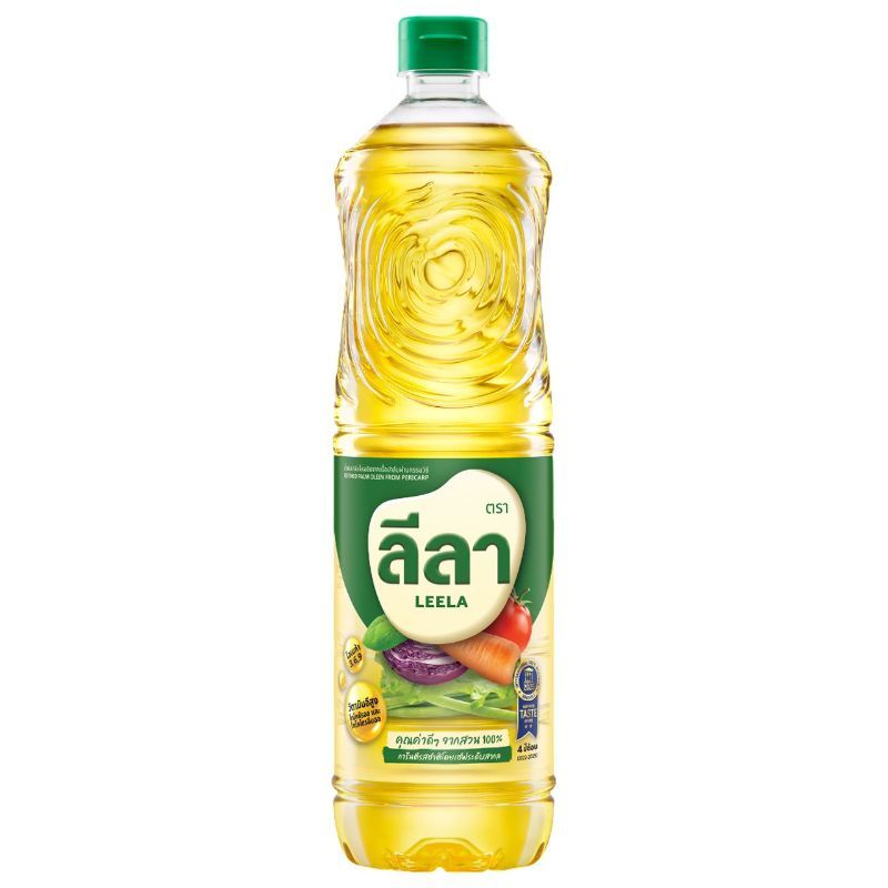 ลีลาน้ำมันปาล์ม 1ลิตร Leela Palm Oil 1ltr. [หมายเลขบาร์โค้ด 8850959001137 ] สินค้าคุณภาพดี คัดสรรอย่างตั้งใจ