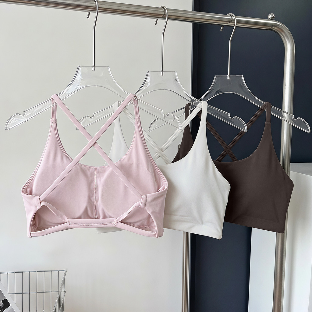MAGGIEYOGASports Bra Cross Beauty Back Cool Feeling Skin Friendly Bra โยคะพิลาทิส