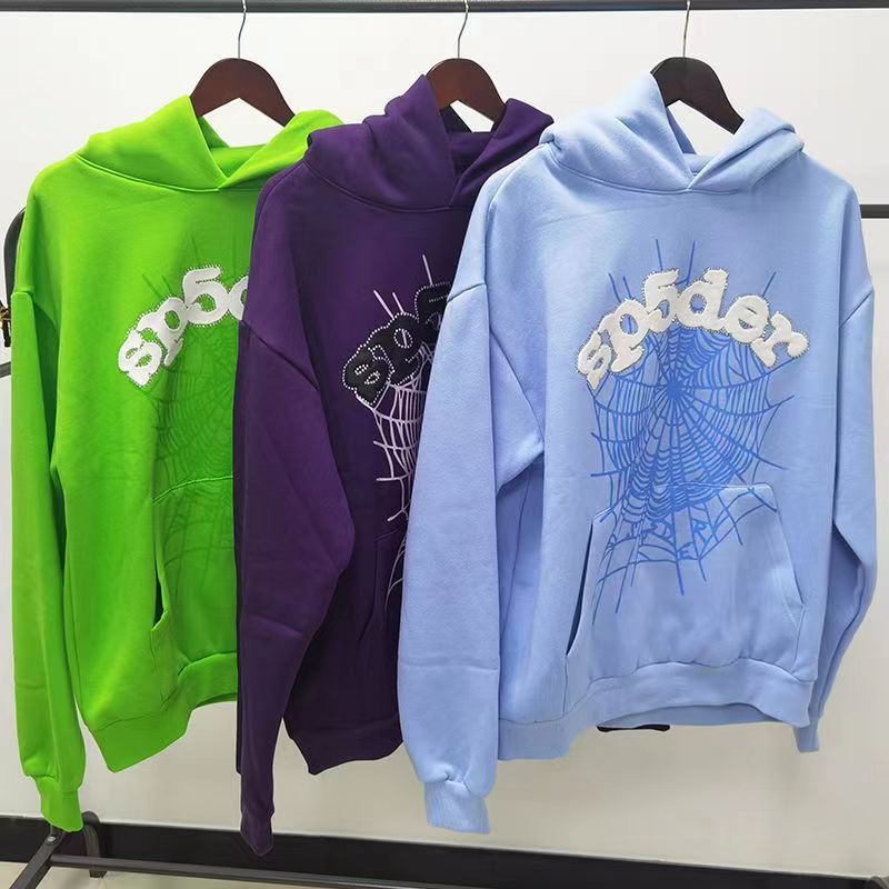 NCDJ Sp5der เสื้อกันหนาว Heavyweight 450G ขนแกะซับ Hoodie ผู้ชายผู้หญิงที่ดีที่สุด-ขาย