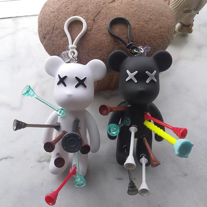 Tik Tok ขายร้อน GOLF Serve Nail Violent Bear GOLF Ball tee Clip นําเข้าจากเกาหลีใต้ Xnells Ball tee 