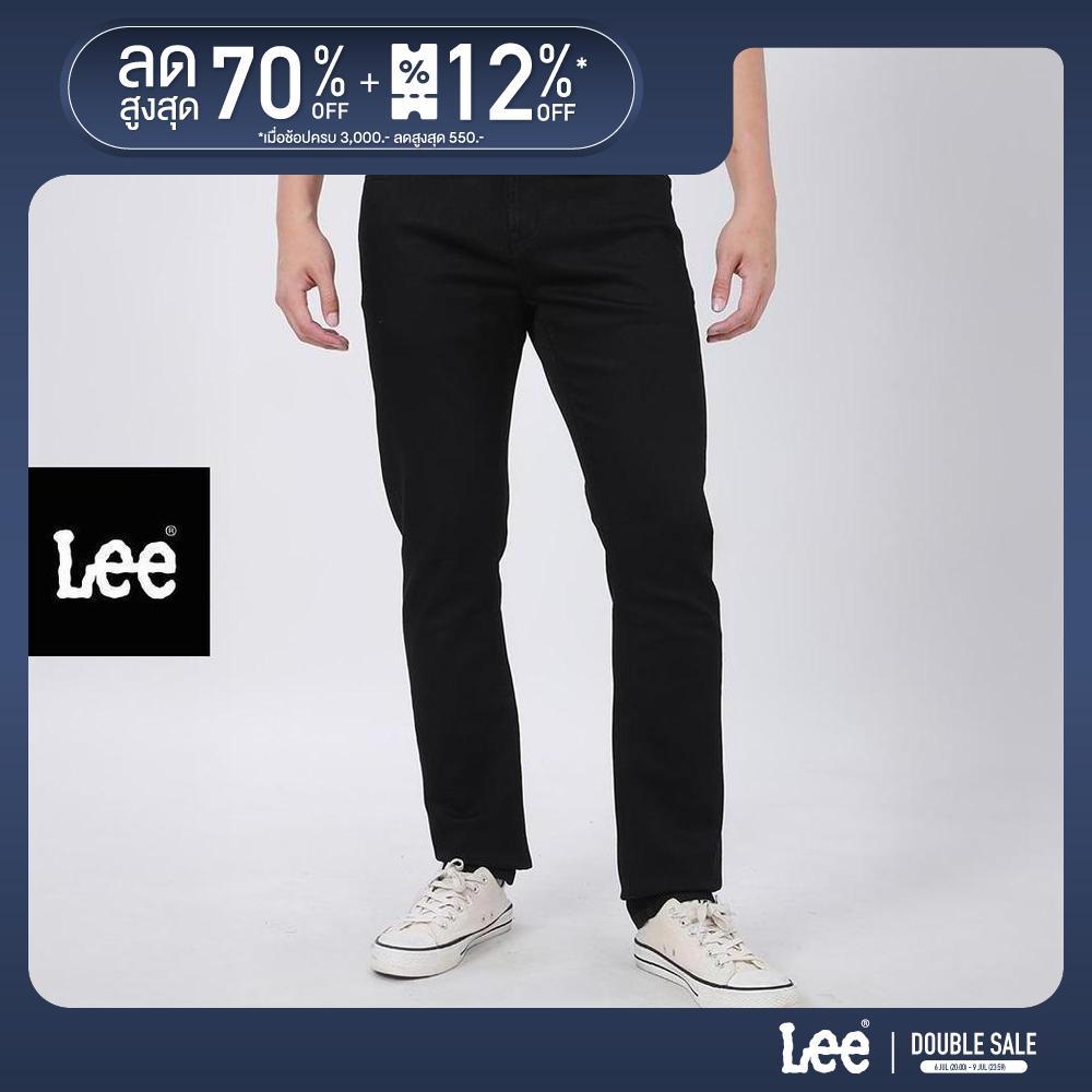 LEE กางเกงยีนส์ผู้ชาย เอวต่ำ ทรงเข้ารูป รุ่น LE S226MPOWF01 สีดำ