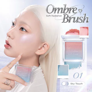 Cute Press Soft Radiance Ombre Blush 7.5g #01 Sky Touch แก้มไล่สีสวย มีมิติ ด้วยบลัชออนออมเบรเนื้อละเอียด คิวท์เพรส.