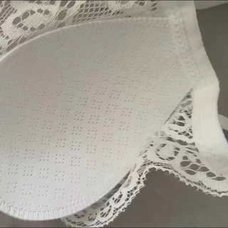bra สไตล์ฝรั่งเศส เซ็กซี่ ลูกไม้ ทรงสามเหลี่ยม ดีไซน์ปิดด้านหน้า แผ่นรองหูรูปกระต่าย บราบราโว่ มีหลายสีให้เลือก