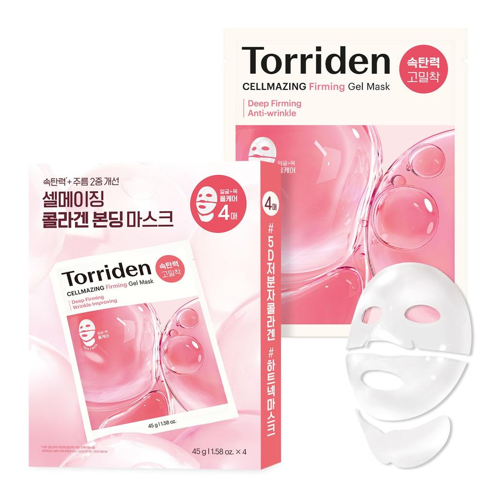 Torriden CELLMAZING Collagen Firming Gel Sheet Mask for Face & Neck (4 Pack) | อื่นๆ บริษัท-ตามหาด้ว