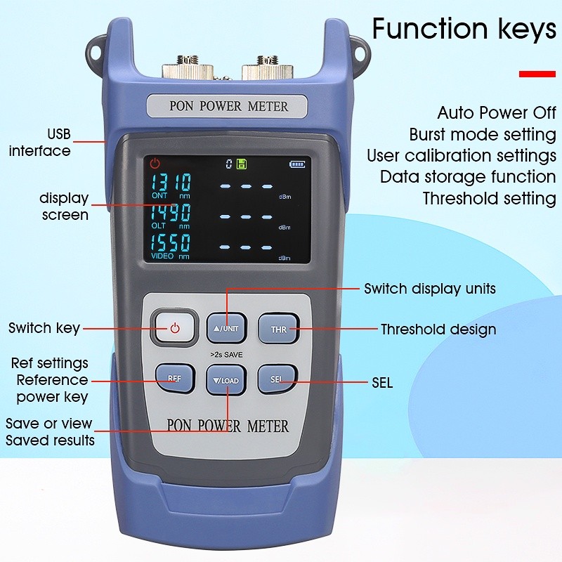 [New]AUA-320U/AUA-320A handheld PON optical power meter on-line test of PON optical power for high-p