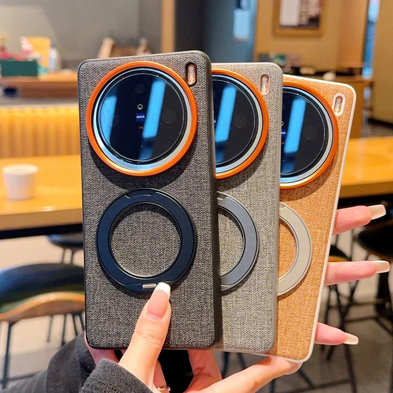 สําหรับ VIVO X100 Ultra X100 Pro X100S Pro Magnetic Wireless Charger Case แม่เหล็กหรูหราแหวนกรณี