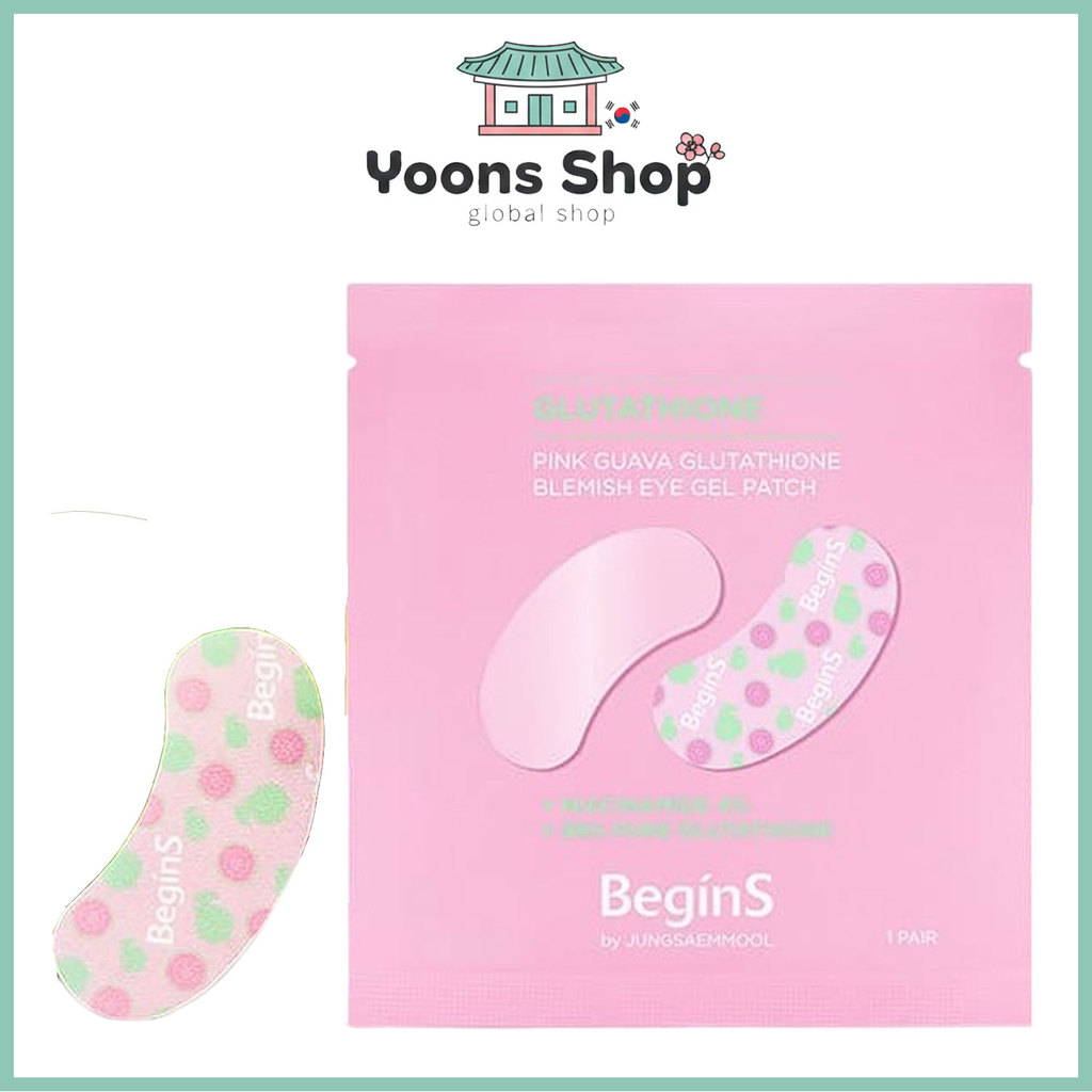 [BeginS by JUNGSAEMMOOL] Pink Guava Glutathione Eye Gel Patch (6-Pack) [Dark Circles/Puffiness Care/Cooling]_จากเกาหลี