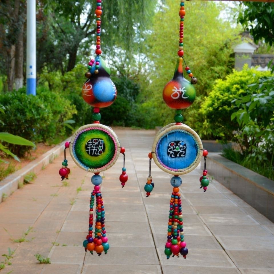 Dongba มะระธรรมชาติ Yunnan Lijiang ลักษณะลมจี้ระฆังเครื่องประดับบ้านทิวทัศน์ทิวทัศน์ทิวทัศน์ทิวทัศน์