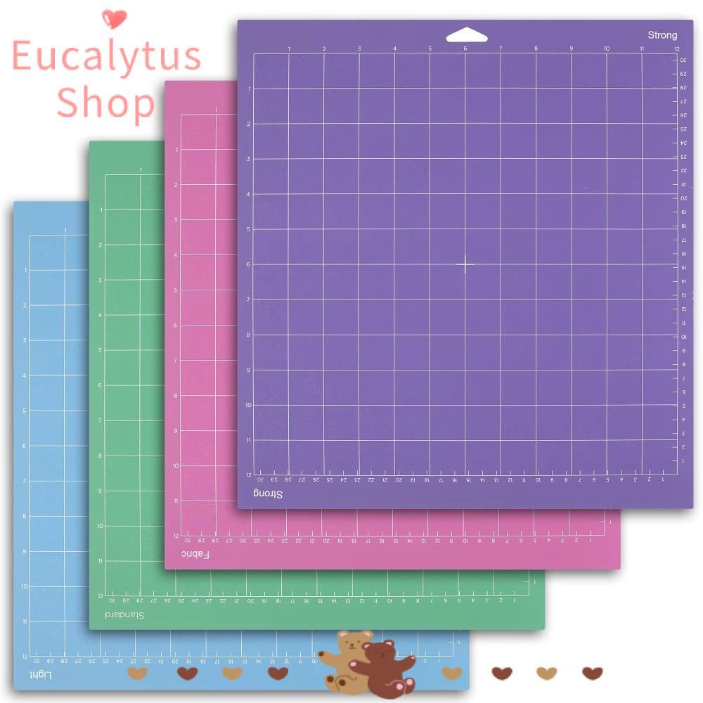 EUCALYTUSS แผ่นรองตัด, แผ่นรองตัด PVC กันลื่น, กาวทนทาน Cameo Silhouette Strong Grip Cricut Mat สําห