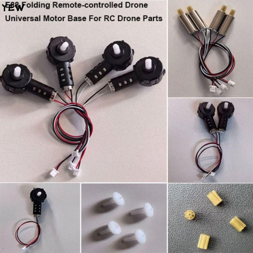 YEW ฐานมอเตอร์,7 รูปแบบสีดําพับรีโมทคอนโทรล Drone Motor, E88pro Quadrotor อะไหล่เครื่องยนต์สากล Big 