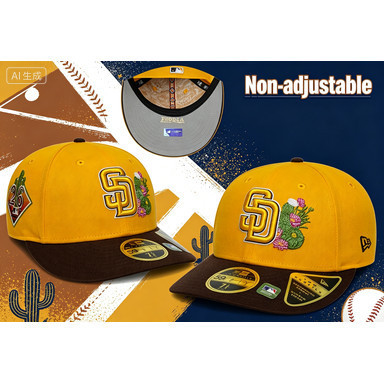 มาใหม่ล่าสุดผู้ชาย San Diego Padres หมวกเบสบอลคลาสสิกสําหรับผู้หญิง, New Era Gold/สีน้ําตาล 2026 Spr
