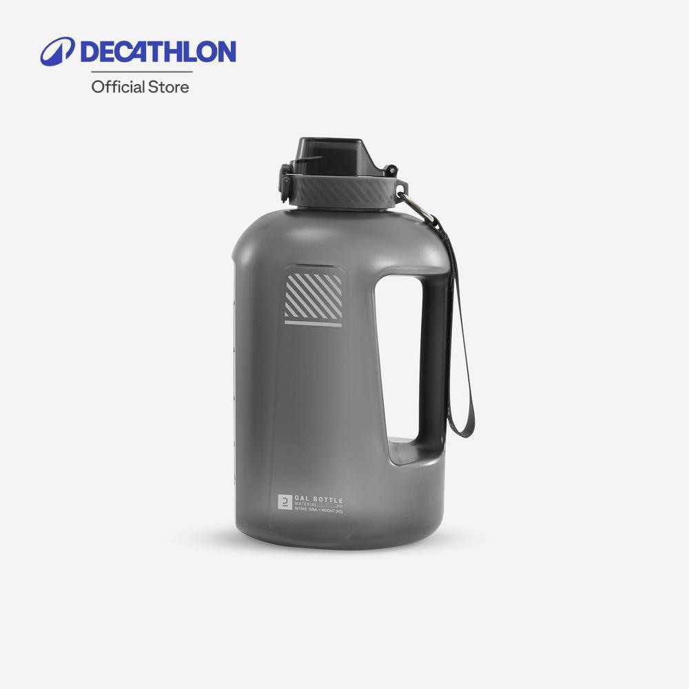 Decathlon Bodybuilding Gallon Bottle 2.2L ขวดน้ำทรงแกลลอนสำหรับเพาะกาย 2.2 ลิตร - Grey