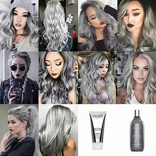 🌑ชุดเซต (แชมพู+ครีมนวด) -ดีแคช- Dcash keratin silver shampoo/conditioner ผสมเคราติน แชมพูม่วง รักษาสีผม ผมสีเทา สระม่วง