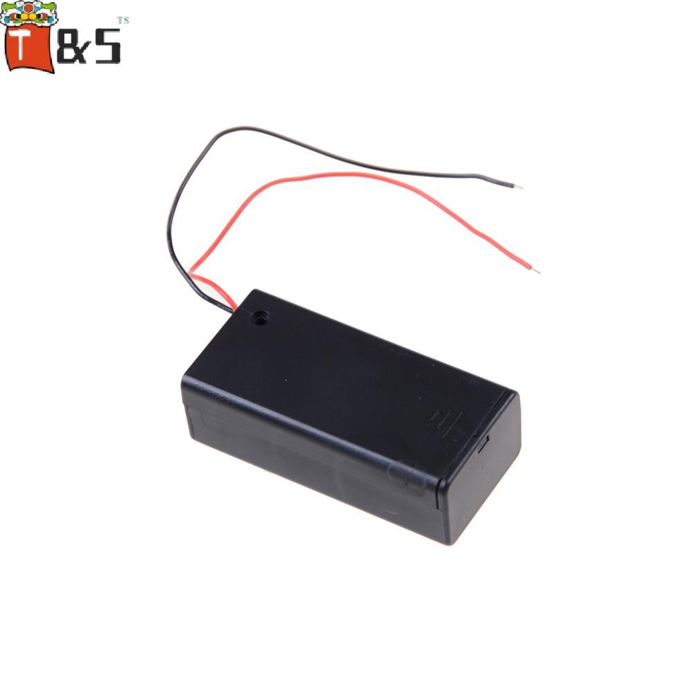 T&S 1 ชิ้น 9 โวลต์แบตเตอรี่ผู้ถือสวิทช์เปิด/ปิด 9 โวลต์กล่อง Pa Power Toggle {th}