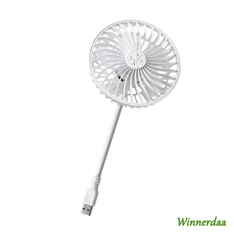 WYN 360 หมุนได้คอ USB พัดลมตั้งโต๊ะมอเตอร์ไร้แปรงพัดลม USB คอแบบยืดหยุ่นสําหรับการเดินทาง