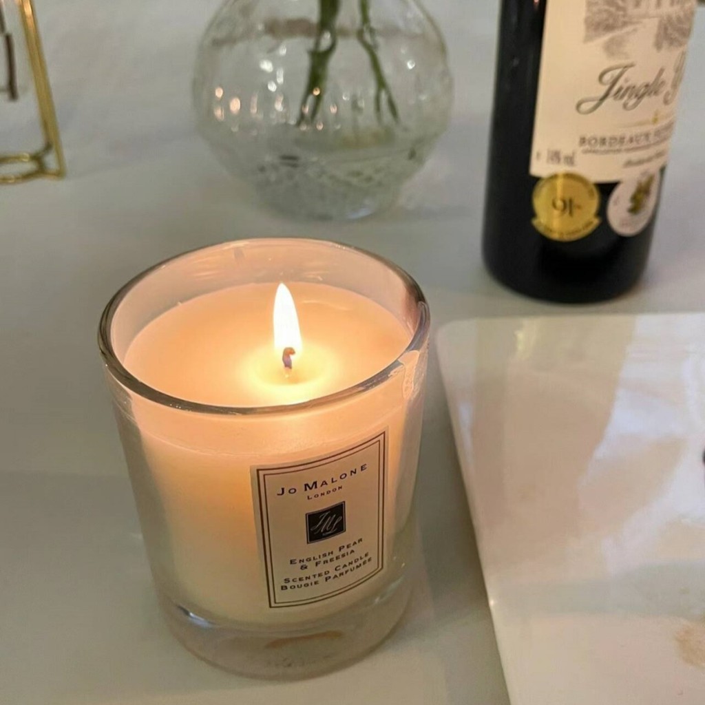 COD&แท้ส่งในกรุงเทพฯ Jo Malone Scented Candle English Pear &Freesia #Wild Bluebell #Wood Sage & Sea 