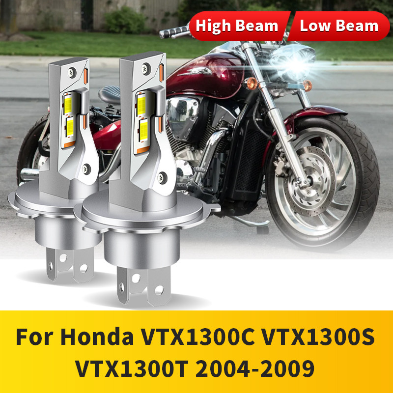 1PC/2PC H4 HB2 9003 รถจักรยานยนต์ LED ไฟหน้าหลอดไฟ 20000LM 24W High Power Spotlight สําหรับ Honda VT