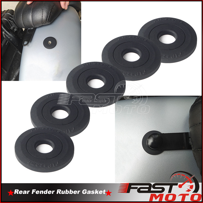FAMotorcycle Rear Fender Seat Mount Rubber Gasket Spacer For Harley Sportster 1200 883 Superlow Iron