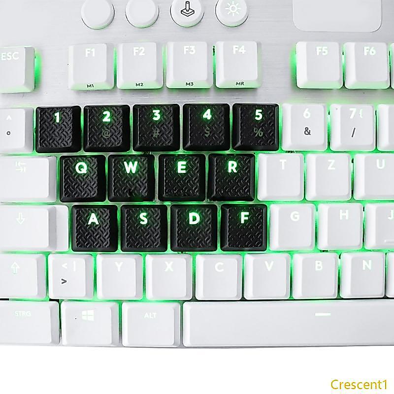 Crescent1 เท่านั้น Keycap คาร์บอนไฟเบอร์ Keycap 13 ชิ้น Nonslip Texture Keycaps สําหรับ G915 G813
