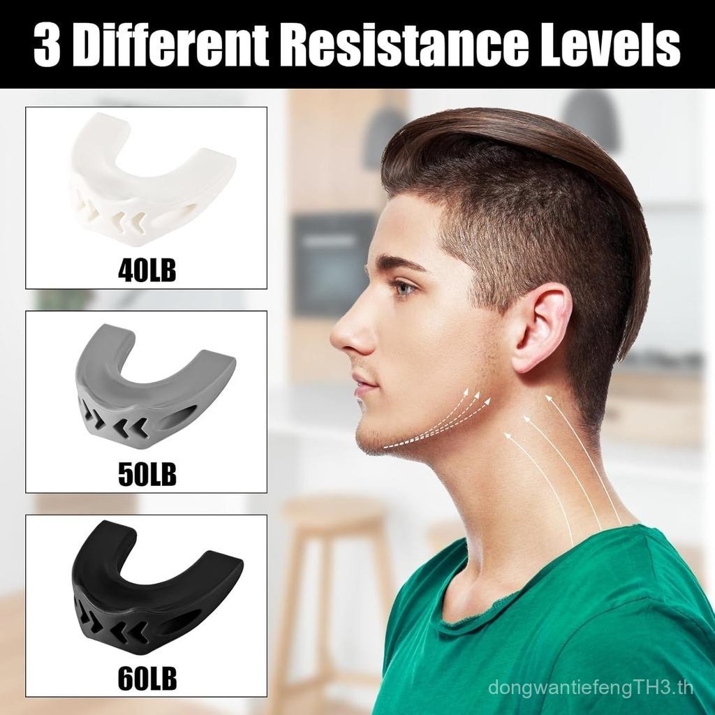 Jaw Trainer-Jawline Exerciser สําหรับผู้ชายและผู้หญิง|3 Resistance Levels Jaw Exerciser สําหรับผู้ใช