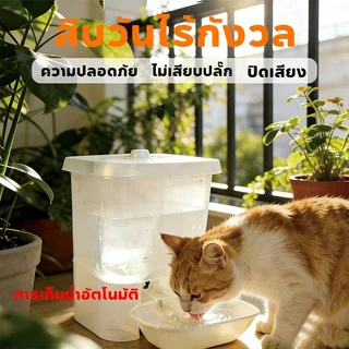 ถังน้ำพุแมว อัตโนมัติ ถังดื่มสัตว์เลี้ยง เงียบ ความจุใหญ่ 3 4L วัสดุหนา สำหรับแมวหมา BHQ