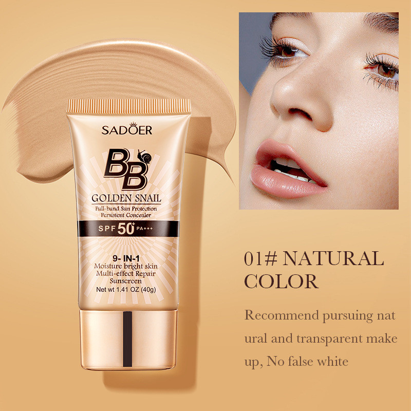 SADER Golden Snail BB Sunscreen SPF50+PA++++ Nine-in-One Concealer Isolation Multi-Effect Sunscreen 