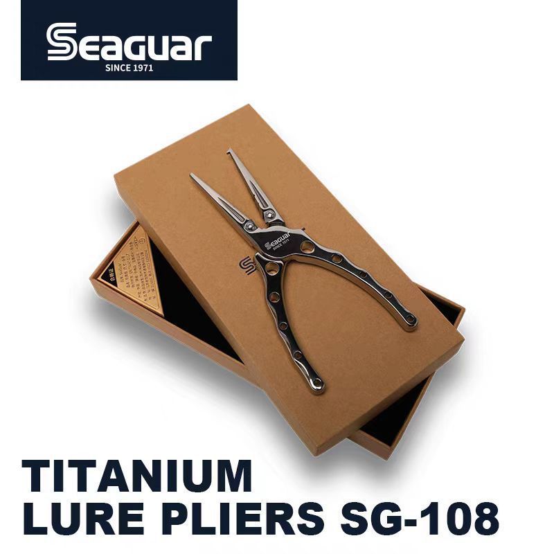 Seaguar Seaguar Titanium Alloy Lure คีม SG-108 คีมควบคุมปลามัลติฟังก์ชั่นเครื่องตัดตะขอ PE Line เครื