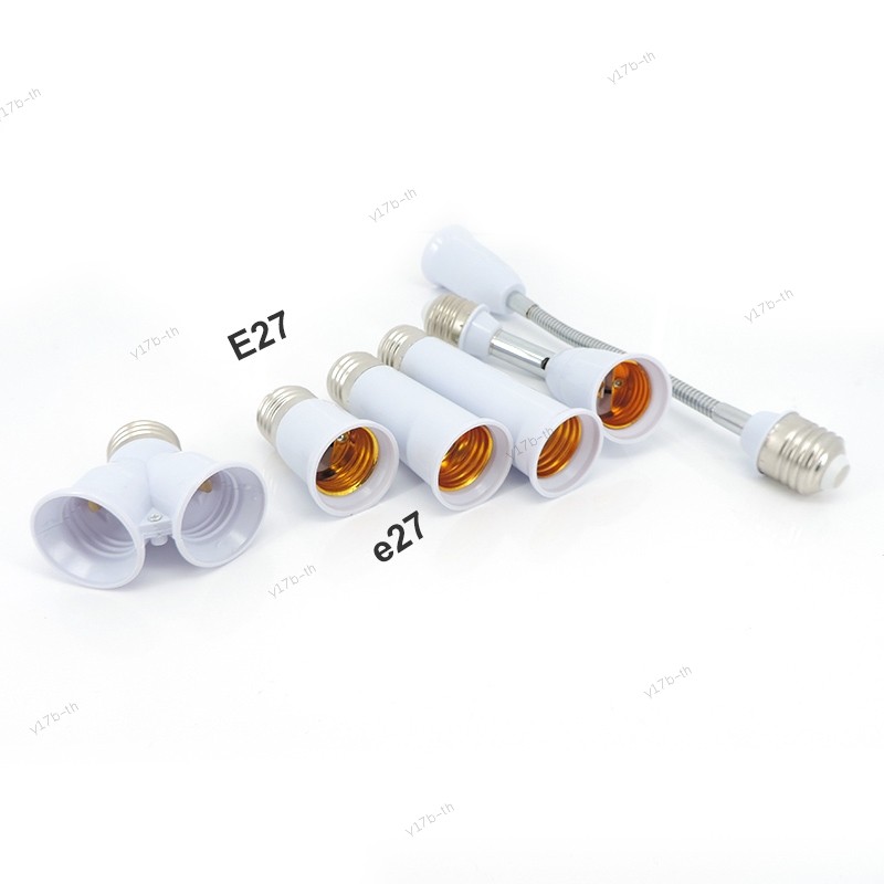 9 ซม.12 ซม.28 ซม.E27 หลอดไฟ LED ฐานซ็อกเก็ตสกรูขยาย AC power ผู้ถือ Converter ยืดหยุ่น E27-E27 อะแดปเตอร์สารหน่วง TH17