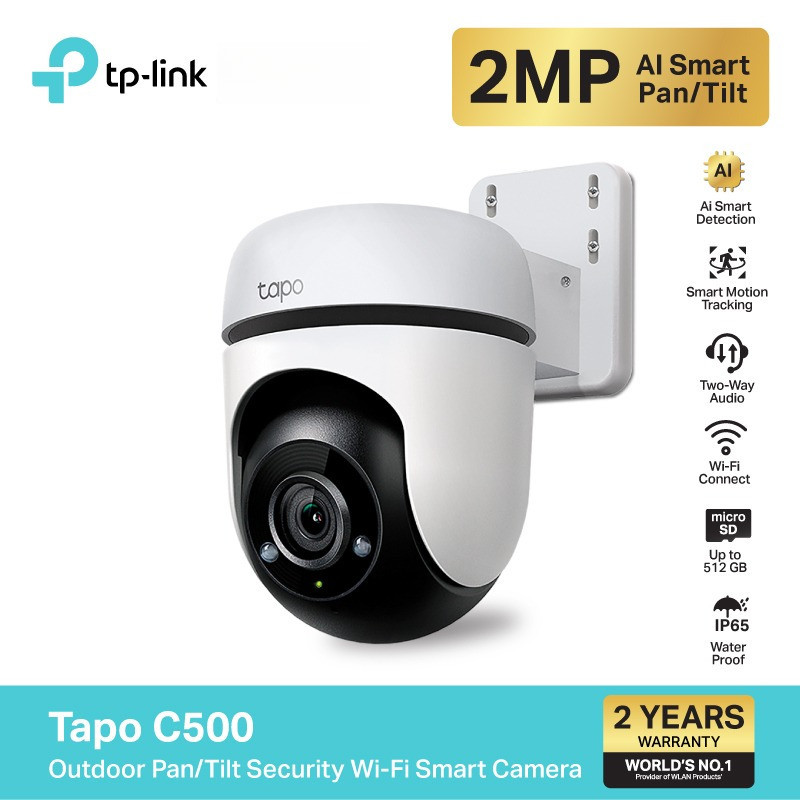 TP-Link Tapo C500 ภาพคมชัด 2MP/ Tapo C510W ภาพคมชัด 3 MP กล้องวงจรปิด WiFi ใช้งานภายนอก IP65 รองรับ SD Card สูงสุด 512GB
